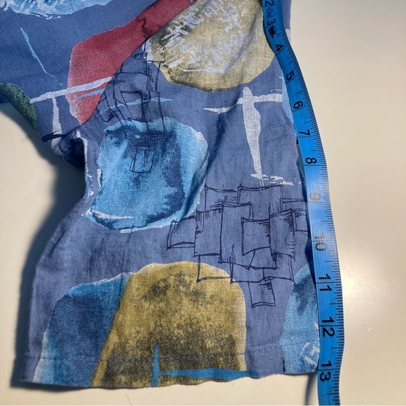 Cristina Vergani Women’s Abstract Linen-blend Dress - Size Large - Picture 4 of 12